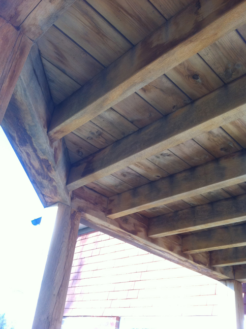 Oak Balcony Structure in situ